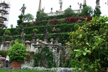 Historická záhrada Isola Bella na jazere Laggo Maggiore v Taliansku